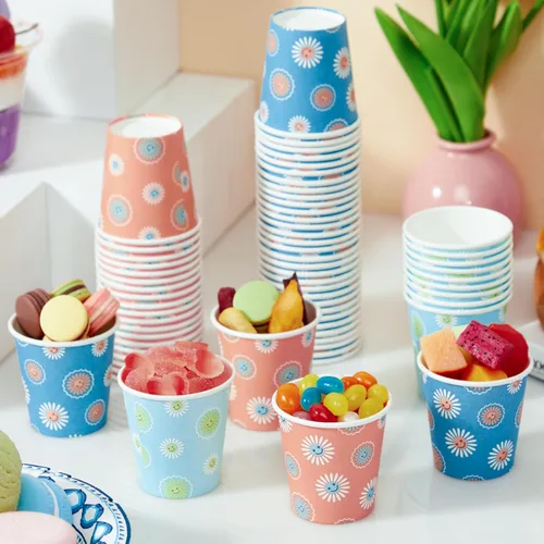 Miniatura 3 de SIUQ Paquete de 1200 vasos de papel de 3 oz, vasos de baño desechables, mini vasos para enjuague bucal, vaso pequeño de 3 onzas para baño, fiesta