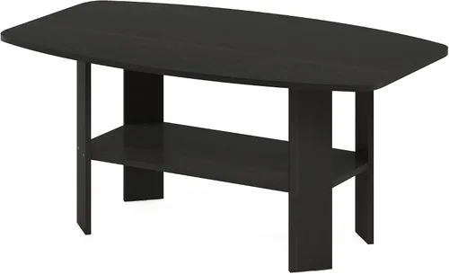 Mesa de centro de diseño simple Furinno 11179GYW/BK, Madera, Espresso