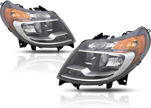 Miniatura 13 de ALLIGATOR AUTO LIGHTS Conjunto de faros delanteros con bombillas de repuesto para Ram 2014-2022 ProMaster Faro halógeno sin DRL izquierda/lado