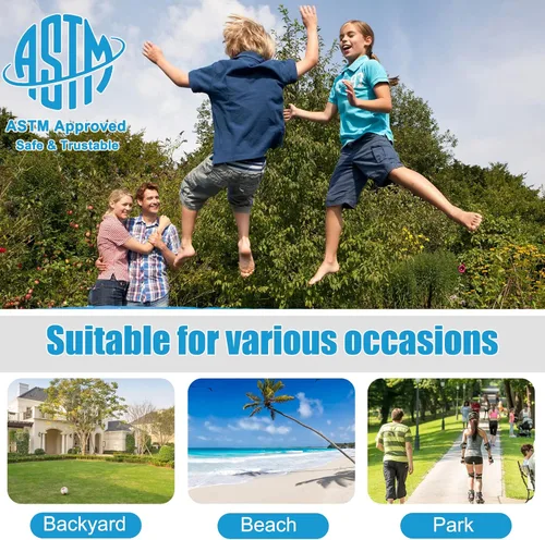 Miniatura 8 de Giantex Trampolín de 8 pies, 10 pies, 12 pies, 14 pies, 15 pies, 16 pies, para niños y adultos, cama elástica con red aprobada por ASTM, tubos