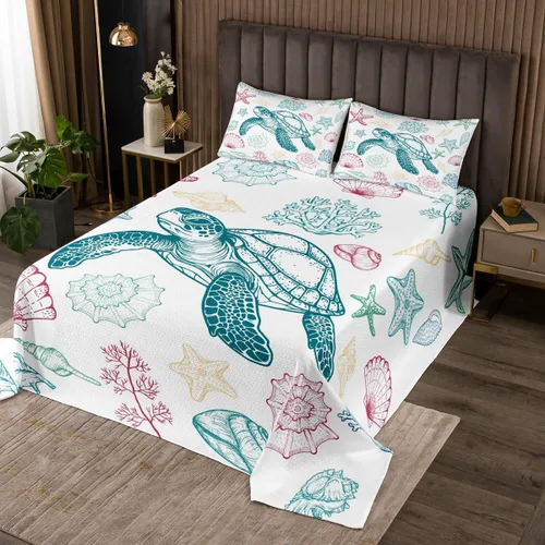 Miniatura 15 de Castle Fairy Daisy Florals Bedspread Twin Size,Cartoon Wildflowers Coverlet Set for Kids Girls Teens Adults Bedroom Decor,Retro Country