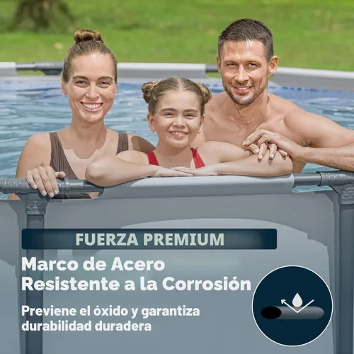 Miniatura 7 de Bestway Steel Pro MAX - Juego de piscina para exteriores con estructura de metal redonda de 14 pies x 48 pulgadas con bomba de filtro de 1,000