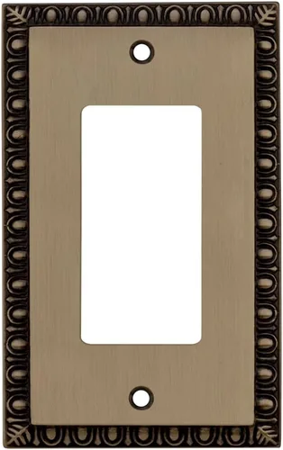 Miniatura 68 de Nostalgic Warehouse Egg & Dart Deco - Cubierta para placa de interruptor de salida eléctrica Bronce intemporal