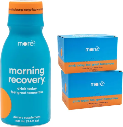 Morning Recovery Electrolitos, Fórmula Patentada de Bebida de Cardo Mariano para Hidratar Mientras Bebes, DHM Líquido Altamente Soluble, Sin OGM,