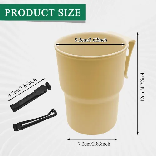 Miniatura 2 de Gancho para portavasos de automóvil, soporte para bebidas para automóvil, contenedor de botella de bebida para vehículo con clips de ventilación