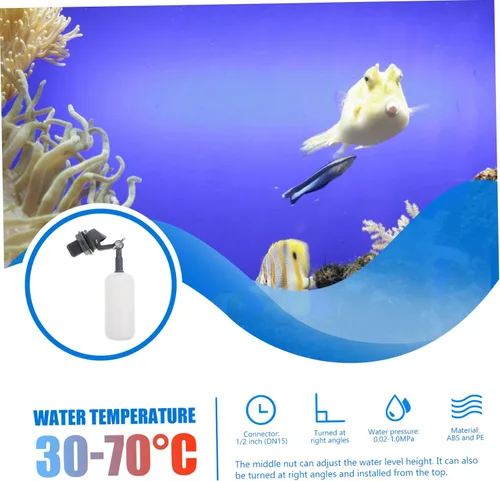 Miniatura 3 de Garneck 2 unids mini flotador válvula de bola control de nivel de agua para humidificador acuario máquina de hielo blanco pequeña válvula de agua