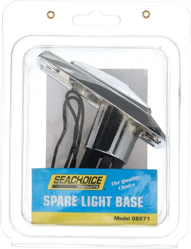 Miniatura 4 de Seachoice Base de repuesto de luz blanca completa, Zamak fundido a presión, placa permanente, acabado cromado Blanco