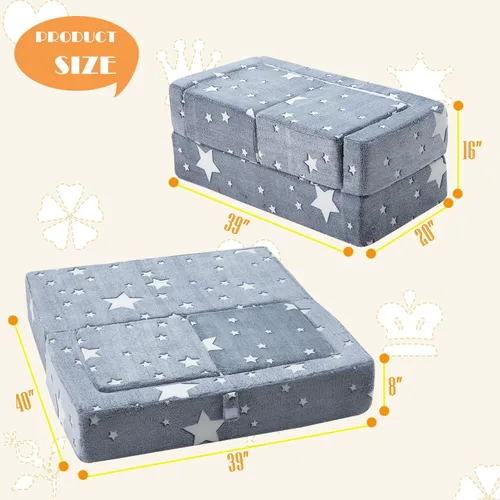 Miniatura 2 de Sofá de juegos para niños 3 en 1, modular, sillón de espuma para niños y niñas, sofá convertible para tumbona, sofá plegable para niños, sofá