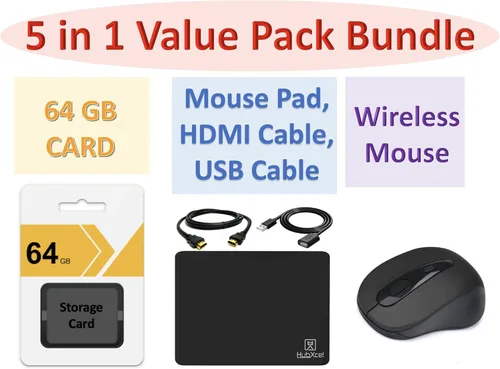 Miniatura 2 de HP Nuevo portátil delgado HD de 14 pulgadas, procesador Intel Celeron de cuatro núcleos, 4 GB de RAM, 128 GB (64 GB eMMC+ tarjeta de 64 GB), Wi-Fi