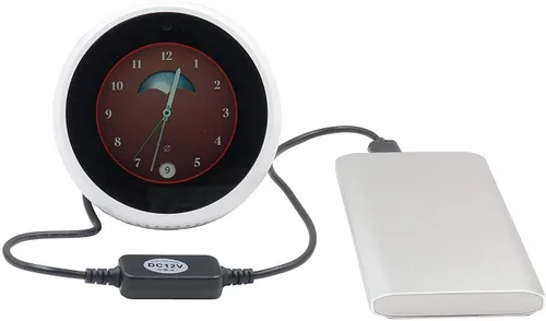 Miniatura 3 de Cable de alimentación USB de 5 V a CC de 12 V, compatible con Amazon Echo Spot y Echo Dot de 3ª generación, convertidor elevador de voltaje, Negro