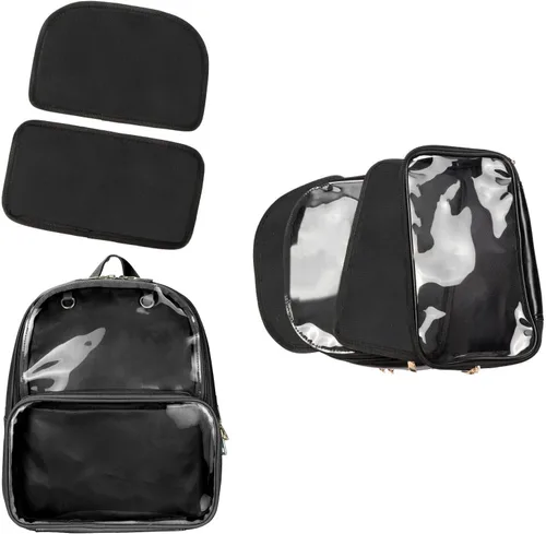 Miniatura 8 de STEAMEDBUN Ita Bag - Mochila de piel sintética con doble ventana, diseño de caramelo, con inserción