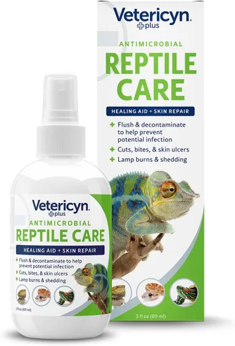 Vetericyn Plus Spray para el cuidado de heridas de reptiles | Reparación de piel de reptiles, ayuda a cuidar heridas de reptiles, incluyendo