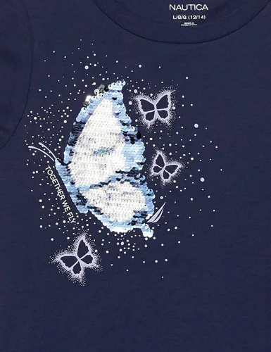 Miniatura 4 de Nautica Camiseta de manga corta con estampado de lentejuelas para niña