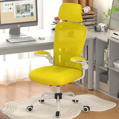 Miniatura 10 de Mimoglad Silla de oficina, silla de escritorio ergonómica de respaldo alto con soporte lumbar ajustable y reposacabezas, silla giratoria con Todo