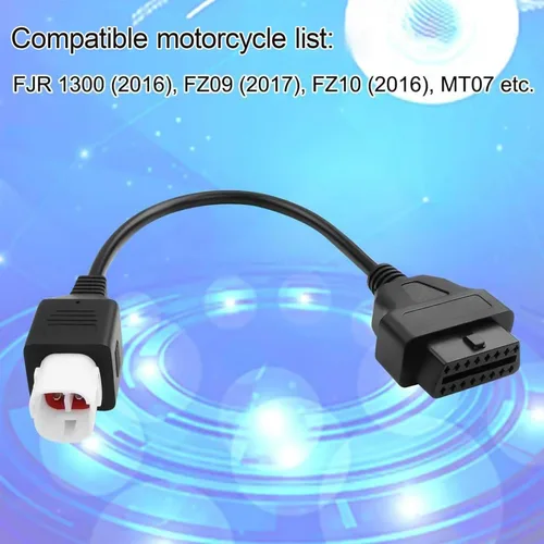 Miniatura 5 de Adaptador OBD2 de 4 pines compatible con OBD a 4 pines para cable de diagnóstico de motocicleta Yamaha, adaptador OBD2 de 4 pines compatible