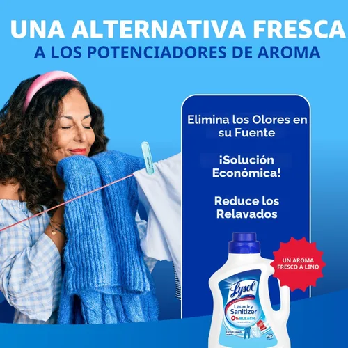 Miniatura 8 de Lysol Líquido desinfectante para la ropa, aditivo detergente para ropa y ropa de cama, elimina las bacterias que causan el olor, lino vigorizante