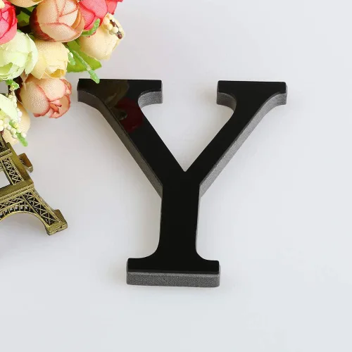 Pegatinas de pared para pared, calcomanías para el hogar, 26 letras 3D, calcomanías de arte acrílico, decoración del hogar Y
