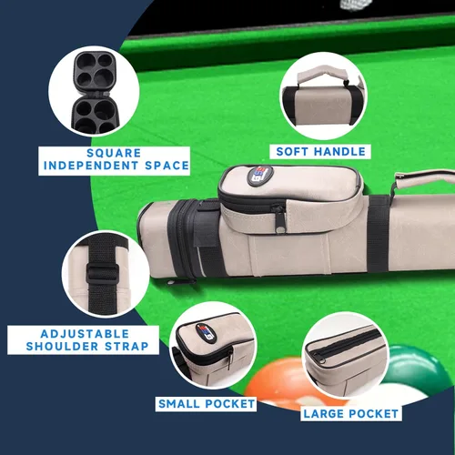 Miniatura 2 de GSE Games & Sports Expert Estuche de transporte para taco de billar duro de lujo 2x2, estuche para taco de billar, accesorios de billar