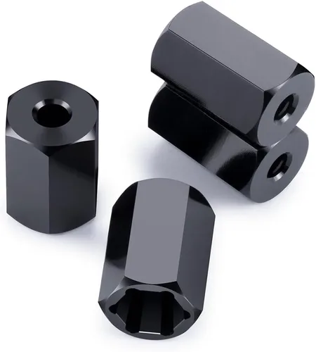 Miniatura 2 de MORLORDY Adaptador de cubos hexagonales de rueda de 0.197 in a 0.276 in (+ 0.394 in) para WPL D12 1/10 RC camiones 1/24 SCX24 RC piezas