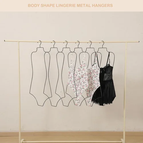 Miniatura 6 de 10Pack Negro Bikini Colgador De Cuerpo Completo Forma Metal Traje De Baño Percha