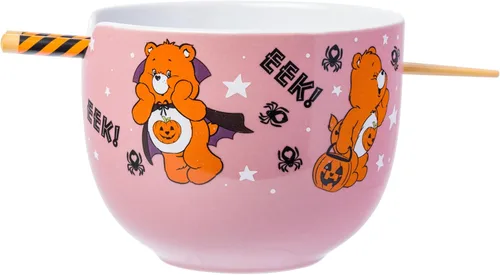 Miniatura 23 de Silver Buffalo Strawberry Shortcake - Tazón de cerámica vintage para ramen con palillos, apto para microondas, 20 onzas