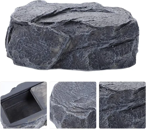 Miniatura 9 de Stone Shape Key Holder, Resin Outdoor Garden Storage Safe, Weatherproof Extra Key Hider for House Security and Discreet Hidden Storage
