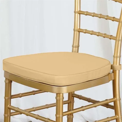 Miniatura 10 de Efavormart Cojín de 2" de espesor para silla Chiavari en negro, cojín de asiento de espuma con efecto memoria con lazos y funda extraíble
