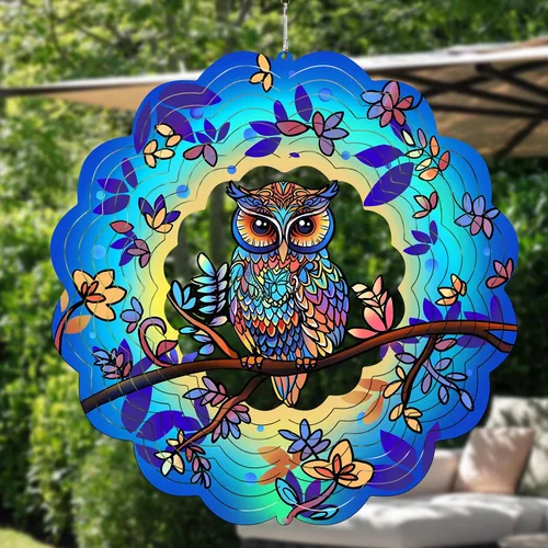 Miniatura 17 de Molinillos de viento de abeja colgantes en 3D, regalos de abeja para mujeres, mamá, abuela, papá, escultura cinética de viento de resorte de metal