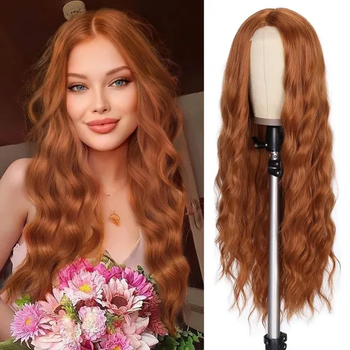 Miniatura 10 de Lady Miranda Peluca de cabello sintético de alta densidad con ondas de cuerpo gris mezclado, de color azul, de alta densidad, resistente al calor