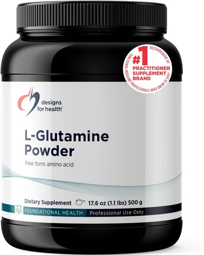 Designs for Health L Glutamina en polvo – Suplemento de aminoácidos de 3000 mg para apoyar la recuperación muscular, digestiva, inmune + salud