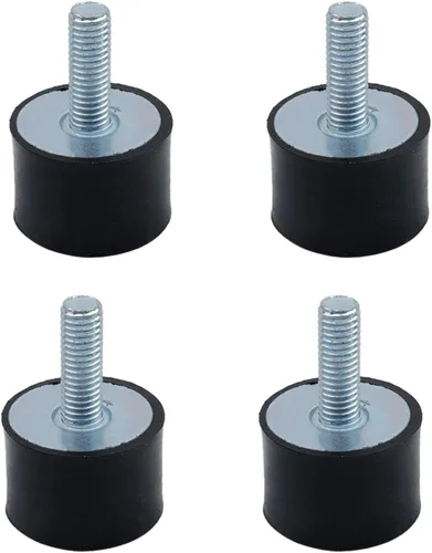 Miniatura 5 de MY MIRONEY Juego de 4 soportes de goma de 0.591 x 0.591 in Aislador antivibración con pernos M4 x 0.394 in Amortiguador