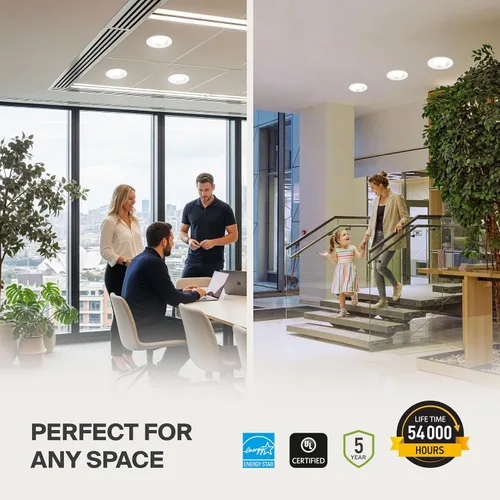 Miniatura 2 de ASD Downlight LED comercial sin lata de 4 pulgadas, iluminación ajustable de potencia de 7/10/13W, lámpara de techo empotrable redonda regulable, 5