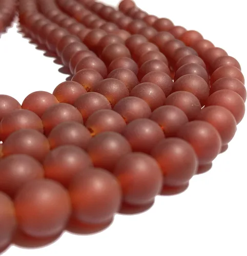 Miniatura 3 de ABCGEMS (agujero grande de 0.079 pulgadas, mate, no encerado) cuentas de cornalina de arándano madagasquino