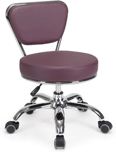 Miniatura 9 de Dayton Asiento con ruedas para garaje (negro mate) neumático, taburete corto con altura ajustable de 13 a 15 pulgadas, perfecto para oficina