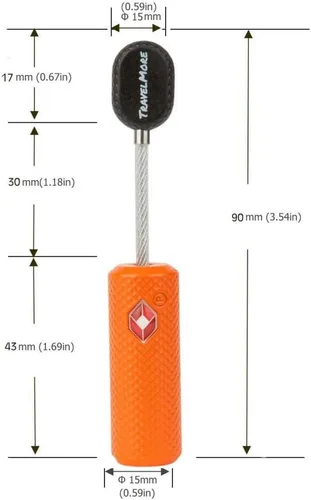 Miniatura 3 de Paquete de 4 cerraduras de equipaje aprobadas por la TSA con llaves para viajes, mini candado flexible ultra seguro y material de aleación de zinc