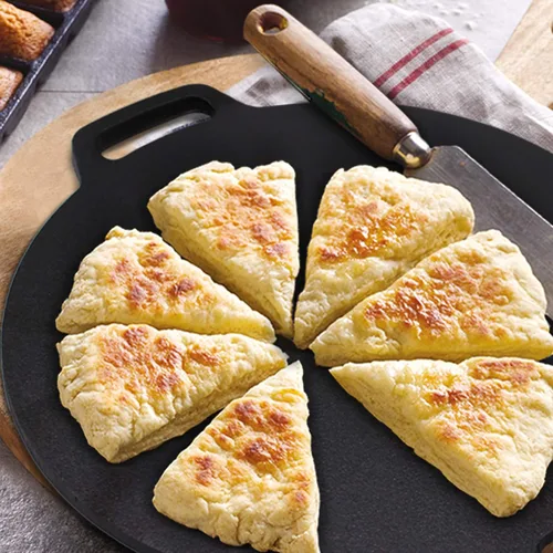 Miniatura 7 de Sartén de hierro fundido de 11 pulgadas Roti Tawa, sartén de crepe de hierro fundido de doble asa para dosa, tortillas