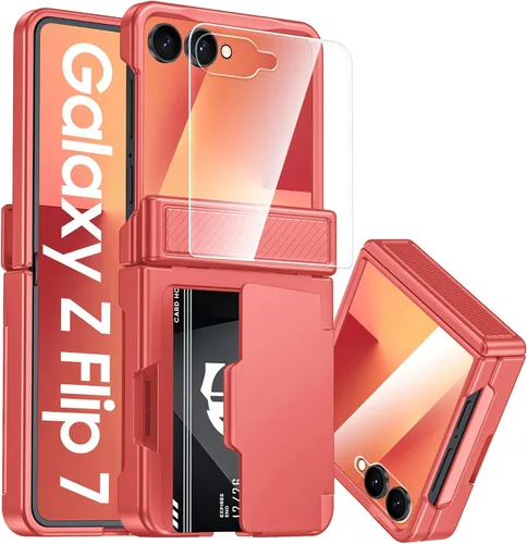 Miniatura 15 de CENMASO - Funda para Galaxy Z Flip 6/Z Flip 7 FE con protección de bisagra y protector de pantalla integrado, funda ultrafina de cuerpo completo a