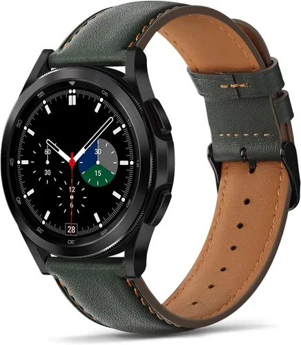 Miniatura 8 de Tasikar Bandas de Cuero Compatibles con Samsung Galaxy Watch 47mm 7/6/5/4 Banda/Watch 6 Classic 43mm 47mm/Watch 5 Pro Banda, Correa de Cuero Genuina