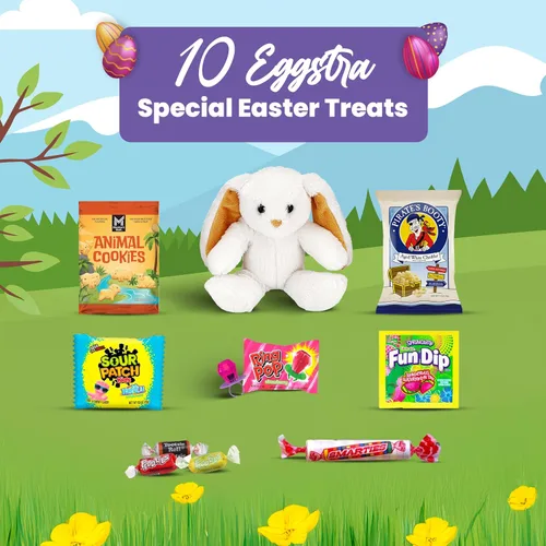 Miniatura 3 de Canastas de Pascua para niños, prefabricadas y llenas para niñas y niños, iluminarán las caras de tus conejitos favoritos Púrpura