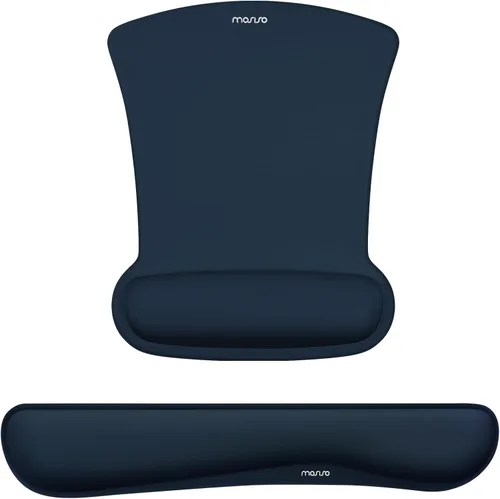 Miniatura 15 de MOSISO Juego de Reposamuñecas para Teclado y Mouse, Alfombrilla Ergonómica con Base Antideslizante para Alivio del Dolor en Casa/Oficina y Escritura