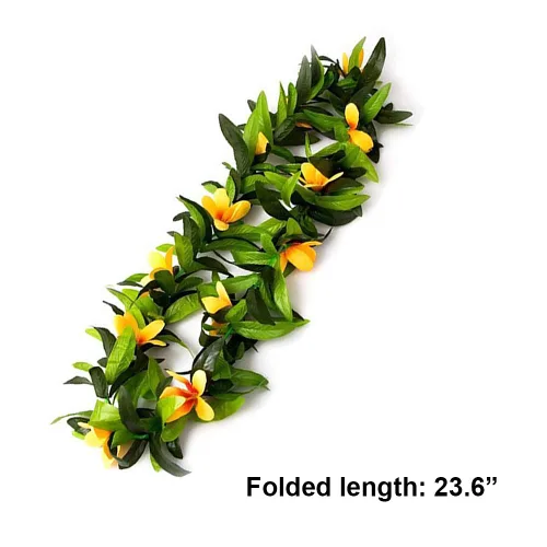 Miniatura 7 de 6 pinzas para el cabello hawaianas Leis Plumeria, collar de hojas tropicales, pasadores de flores, pasadores para mujer, guirnalda de horquillas