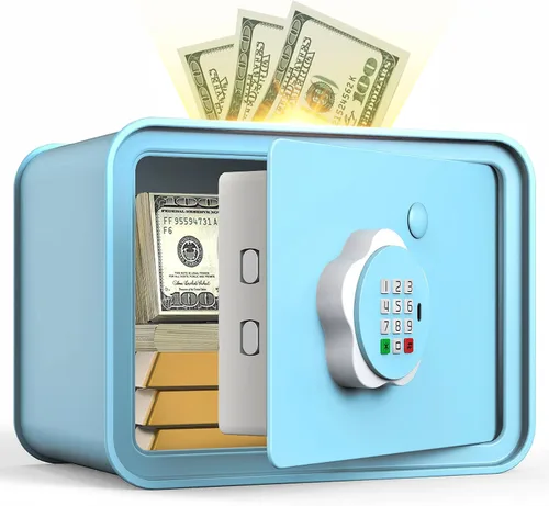 Miniatura 11 de Mini caja fuerte para dinero, monedas, efectivo, alcancía para niños, pequeñas cajas fuertes electrónicas para niños y niñas, regalo ideal