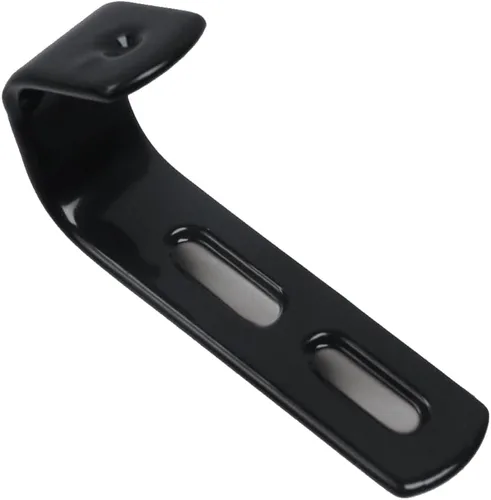 Miniatura 3 de Coshar 4 ganchos en J de acero inoxidable negros de 1-1/4 pulgadas, con revestimiento de PVC, soportes de metal para almacenamiento de garaje