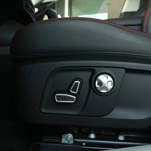 Miniatura 3 de Cubierta de botón de ajuste de asiento de coche cromada ABS para Alfa Romeo Giulia Stelvio 2017-2020