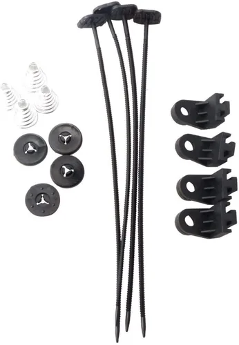 Miniatura 4 de suntonmoto Paquete de 2 radiadores eléctricos universales negros para ventilador delgado de empuje/tracción de 12 V + kit de montaje