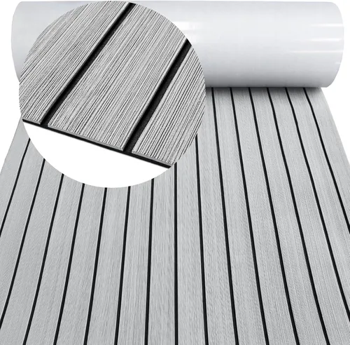Miniatura 11 de Alfombra de espuma EVA para cubierta de 94 x 45/35/16 de teca sintética, antideslizante, autoadhesiva, tapete de espuma para lanchas de motor