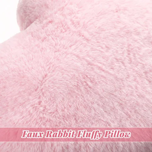 Miniatura 3 de Remerry 4 almohadas de corazón, almohadas de San Valentín, almohada decorativa para dormitorio, cama, sofá, fiesta de pijamas para niños y niñas Rosa