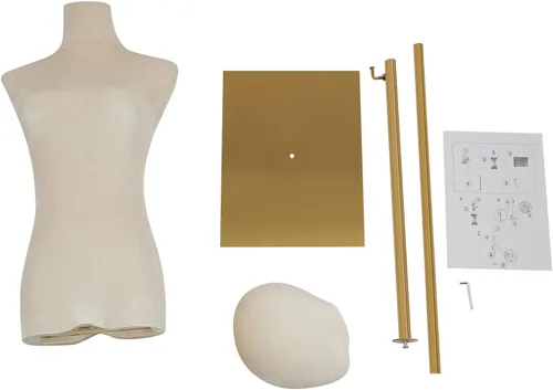 Miniatura 9 de Torso de maniquí femenino, cuerpo de maniquí de terciopelo para exhibición de joyas, altura ajustable