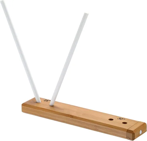 Feekoon Afilador de cuchillos de cerámica de 9.8 pulgadas, caja de giro de 2 varillas, varilla afiladora de cuchillos manual portátil, varillas de