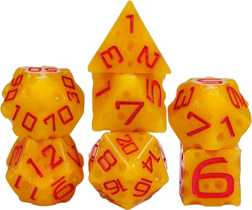 Miniatura 7 de Juego de dados de resina para DND, juego de 7 dados poliédricos negros D&D rellenos con papel de colores brillantes para juegos de rol